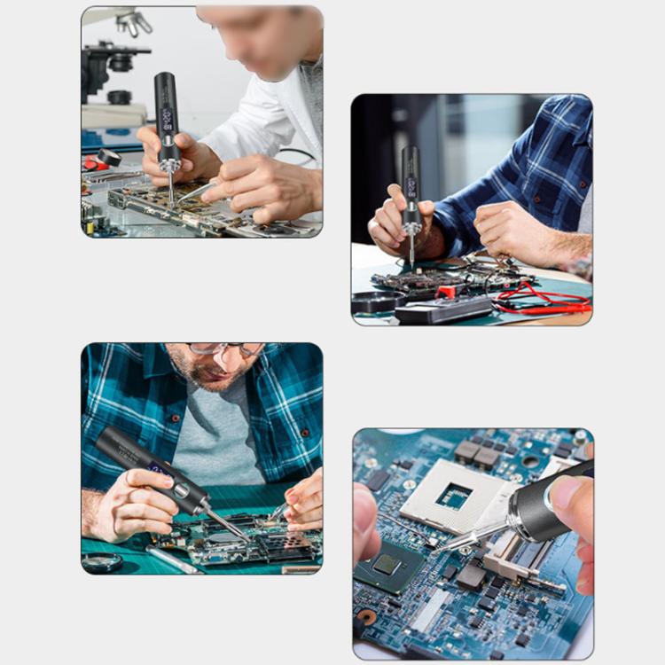 Mini USB Portable Wireless Digital Display Soldering Iron, Specification: Small 850 mAh + Blade + Horseshoe Head - Electric Soldering Iron by buy2fix | Online Shopping UK | buy2fix