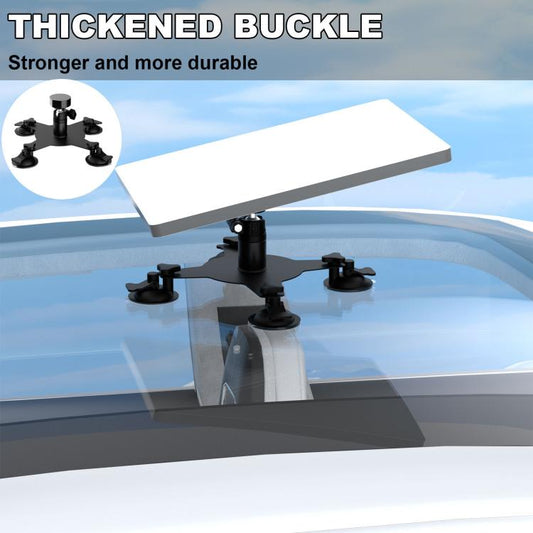 For Starlink Mini Magnetic Car Mount Suction Cup Bracket + Connection Block(Black) - Roof Racks by buy2fix | Online Shopping UK | buy2fix