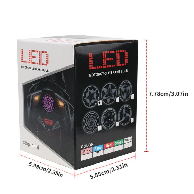 Highlight Motorcycle Rotating Brake Lights LED Tail Lights Modified Car Lights, Style: Million Flowers(Red) - Signal Lights by buy2fix | Online Shopping UK | buy2fix