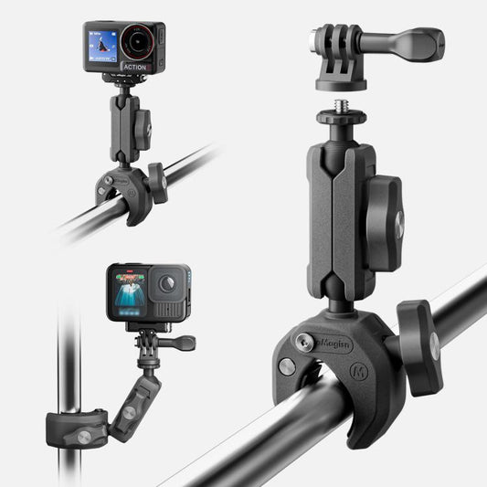 aMagisn HM07 For Insta360, DJI, GoPro Cameras Metal Arm Clamp Holder Cycling Bracket - Bicycle Handlebar Mount by aMagisn | Online Shopping UK | buy2fix