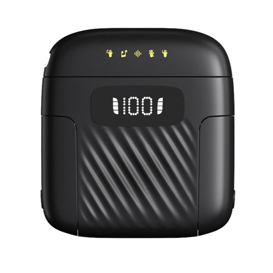 One To Two Mini Wireless Collar-clip Noise-cancelling Microphone With Charging Case(Black) - Microphone by buy2fix | Online Shopping UK | buy2fix