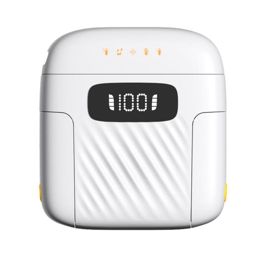 One To Two Mini Wireless Collar-clip Noise-cancelling Microphone With Charging Case(White) - Microphone by buy2fix | Online Shopping UK | buy2fix