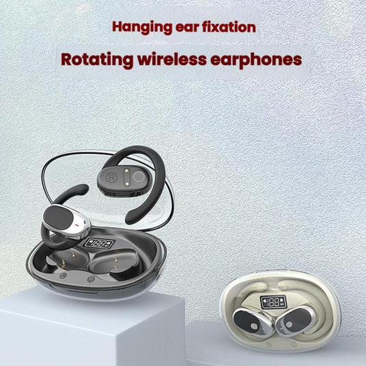 Air Conduction Bluetooth Earphones With Transparent Digital Display Case(Skin Color) - Bluetooth Earphone by buy2fix | Online Shopping UK | buy2fix