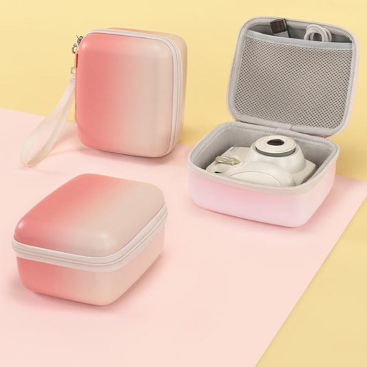 Cwatcun D218 Large Handheld Instant Camera Bag Portable Lightweight CCD Storage Bag(Gradient Pink) - Soft Bag by Cwatcun | Online Shopping UK | buy2fix