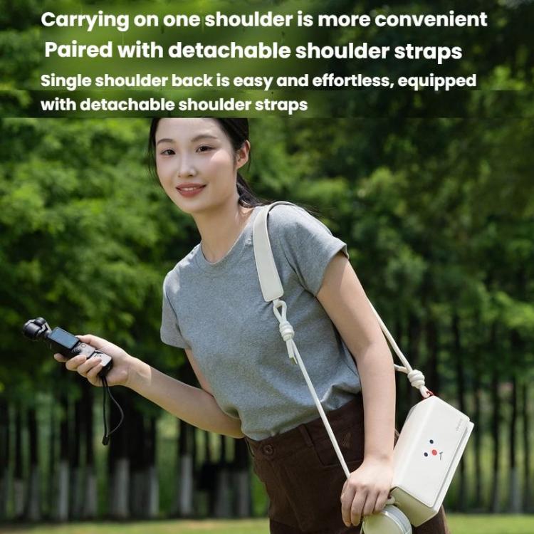 For DJI Pocket 3 Cwatcun D195 Medium Pocket Tripod Camera Bag Camera Accessories Shoulder Bag(White) - Case & Bags by Cwatcun | Online Shopping UK | buy2fix