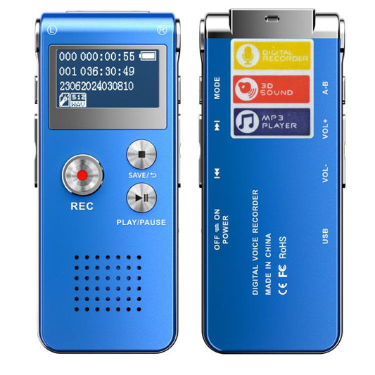 High-Definition Noise Reduction Control Ultra-Long Standby Conference Recorder, Size: 128GB(Royal Blue) - Recording Pen by buy2fix | Online Shopping UK | buy2fix