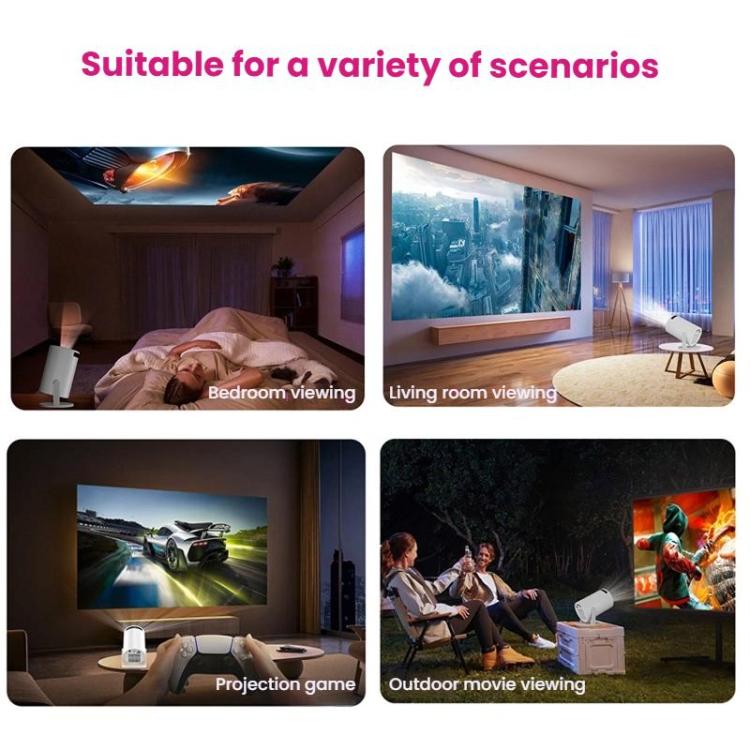 HY200 Home 1080P Projector Mini HD Smart WiFi Projector AU Plug - Mini Projector by buy2fix | Online Shopping UK | buy2fix