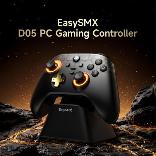 EasySMX D05 Tri-mode Wireless Gaming Controller for PC/Switch/Steam Deck/TV/Phone with Charging Dock(Black) - Gamepads by EasySMX | Online Shopping UK | buy2fix
