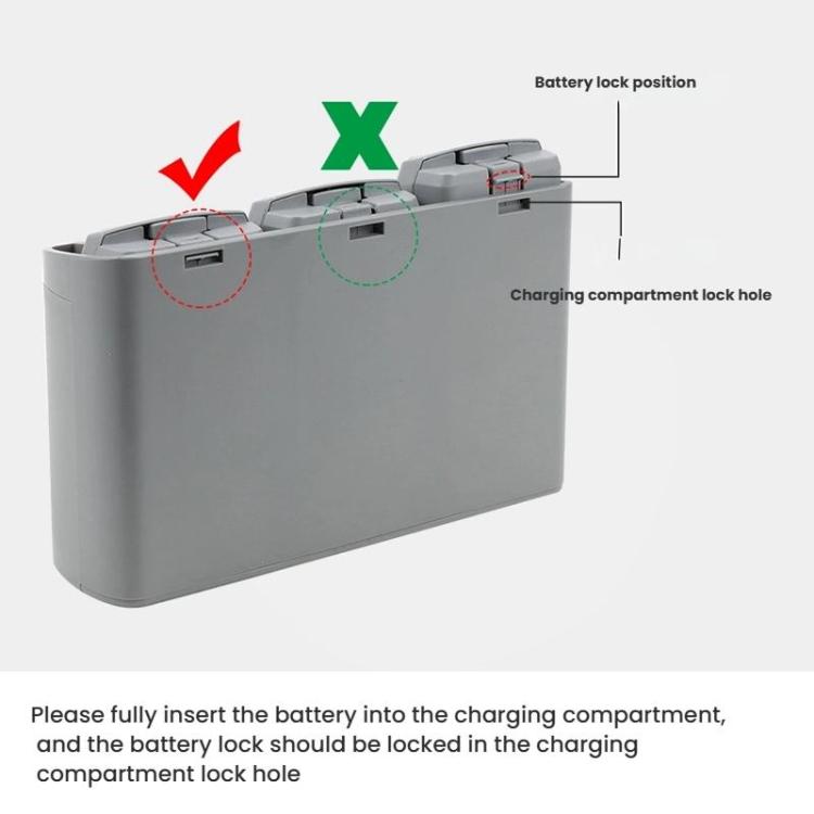For DJI Mini 2 SE/Mini 2/Mini 4K YX 3-way Battery Charging Hub With Color Screen(Gray) - Other by YX | Online Shopping UK | buy2fix