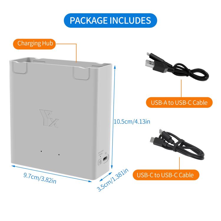For DJI Avata 2 YX Dual-Channel Battery Charging Hub Smart Maintenance Station(Gray) - Other by YX | Online Shopping UK | buy2fix