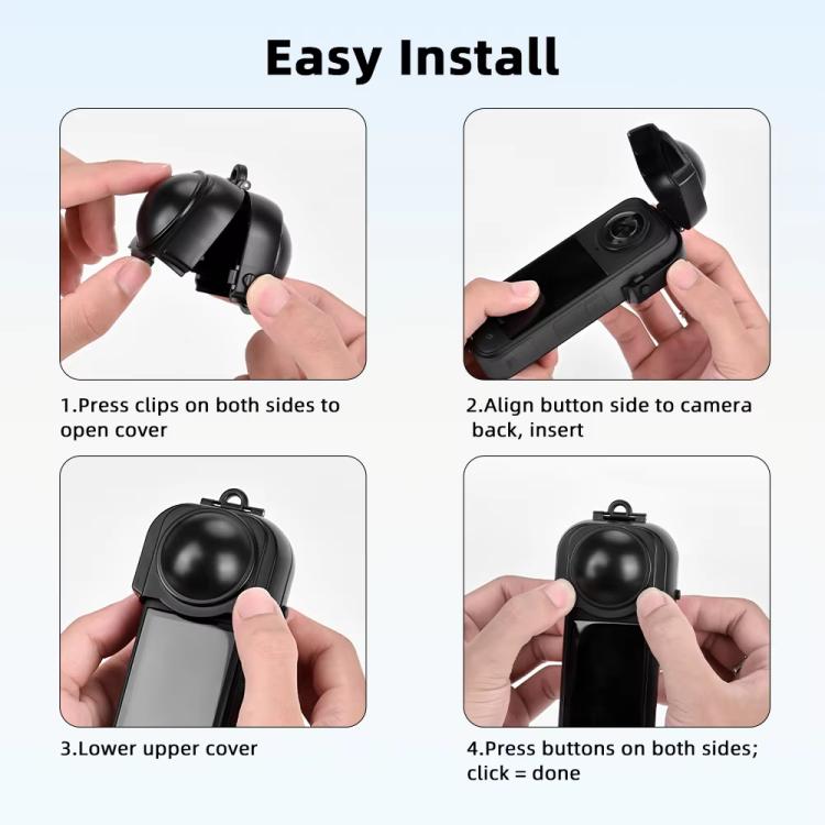 For Insta360 X5 Camera Flymile Lens Protective Cover Dustproof & Scratch-Resistant Anti-Fall Protector Cap(Blue) - Len Accessories by Flymile | Online Shopping UK | buy2fix