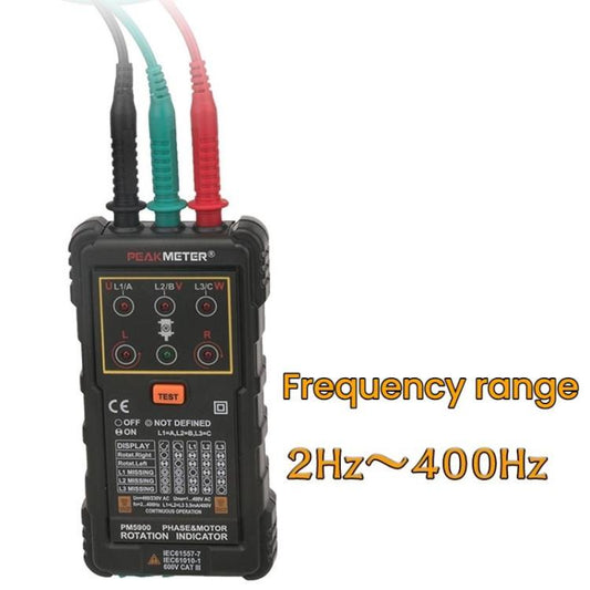 PEAKMETER Three-phase AC Motor Rotation Phase Sequence Tester(PM5900) - Digital Multimeter by PEAKMETER | Online Shopping UK | buy2fix