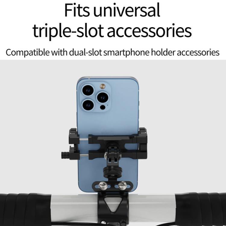 3 Card 360 Degree Damping Rotation Adjustment Bicycle Stem Camera Mount Cycling Front Light Bracket For Shooting - Holder by buy2fix | Online Shopping UK | buy2fix