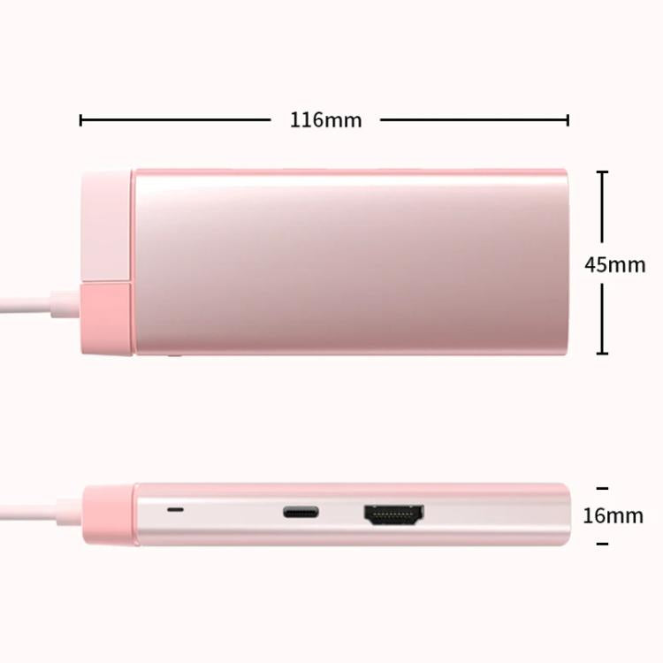 BS6A Metal Type-C Docking Station USB HUB Computer Multi Functional Expansion Dock - USB HUB by buy2fix | Online Shopping UK | buy2fix