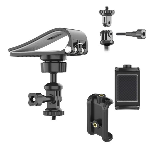 Car Sun Visor Bracket Panoramic Sports Camera Phone Vehicle Mount Base(With Phone Clip) - Universal Car Holders by buy2fix | Online Shopping UK | buy2fix