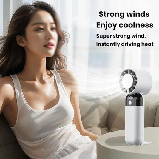ZK03 Digital Display Cooling Fan USB Silent Handheld Cold Compress Fan(White) - Electric Fans by buy2fix | Online Shopping UK | buy2fix