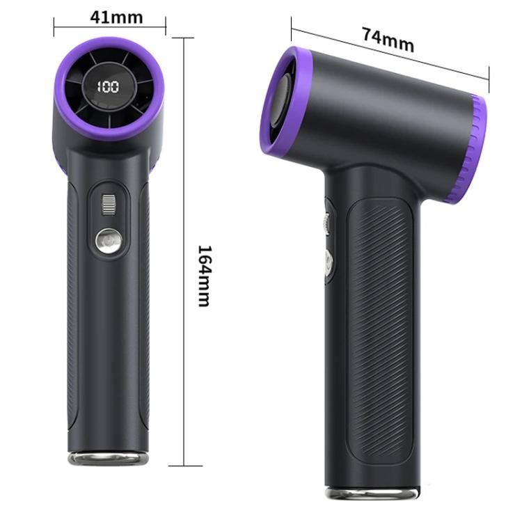 WT23 Handheld Digital Display Turbine Fan Outdoor Stepless Variable Speed Fan(Beige) - Electric Fans by buy2fix | Online Shopping UK | buy2fix