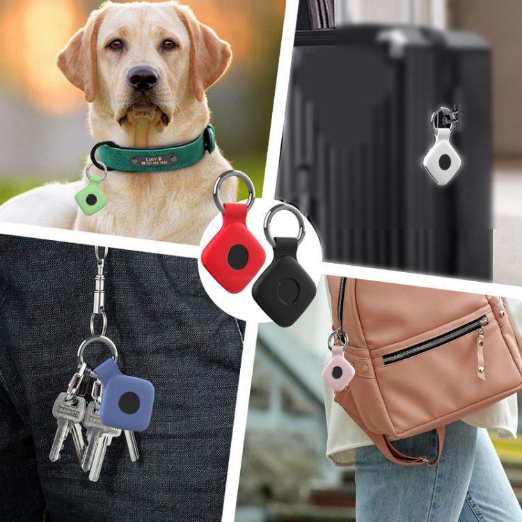 For Tile Mate / Mate Pro Anti-Loss Device Silicone Protective Case With Keyring Location Tracking Shell(Red) - Tracker Protective Case by buy2fix | Online Shopping UK | buy2fix