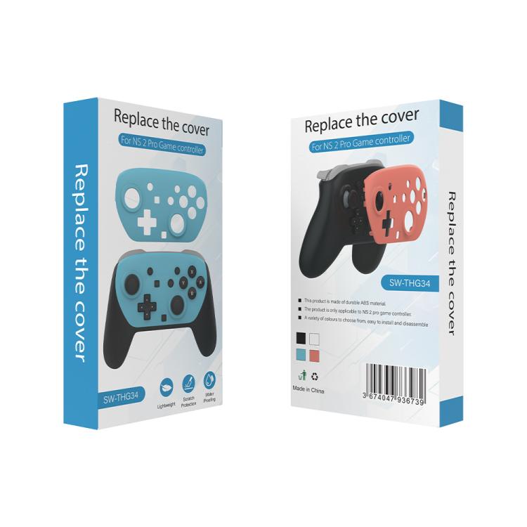 For Switch 2 Pro 2pcs /Pack Replacement Faceplates Matte Gaming Controller Cover(Black) - Cases by buy2fix | Online Shopping UK | buy2fix