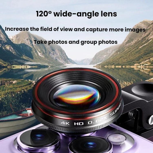 0.62X Wide angle High Definition Camera Mobile Phone Lens With Lens Clip - Macro & Wide-angle by buy2fix | Online Shopping UK | buy2fix