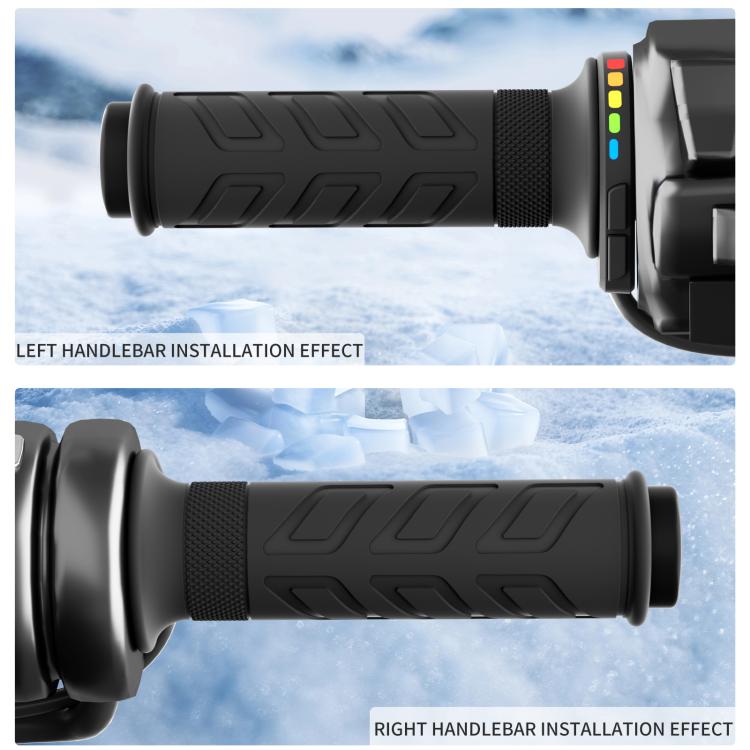 WUPP Rainbow Light Heated Motorcycle Handlebar Grips With Memory Function(Dual Switch/Right Hand 25mm) - Grips by WUPP | Online Shopping UK | buy2fix