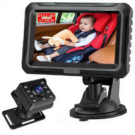 4.3 inch HD 1080P Car Baby Monitor(With USB) - Car Monitor by buy2fix | Online Shopping UK | buy2fix
