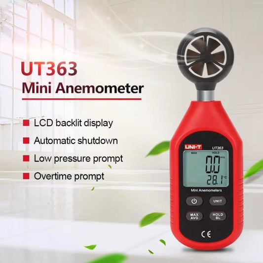 UNI-T UT363 Digital Anemometer Wind Speed Meter 12-Level Dynamic Indicator - Tachometers & Anemometer by UNI-T | Online Shopping UK | buy2fix