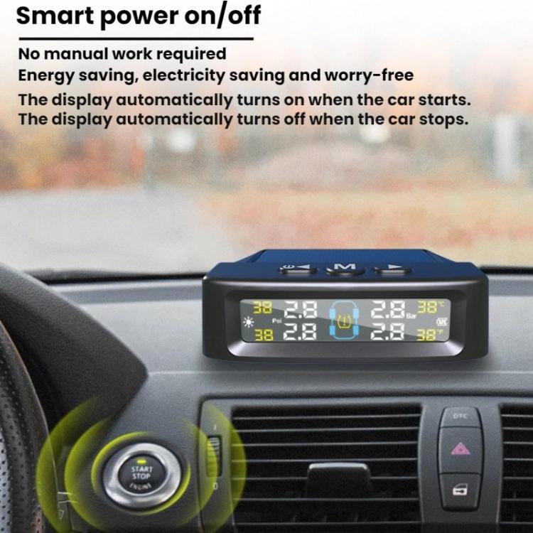 Automotive TPMS Four-Tire Pressure Monitor, Specification: Beep Sound Version External Sensor(Japanese) - Tire Pressure Gauges by buy2fix | Online Shopping UK | buy2fix