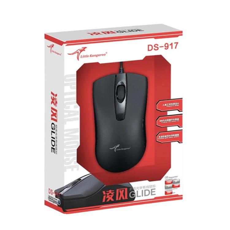 Little Kangaroo DS-917 1000DPI Ergonomic Optical Wired Mouse Laptop Mouse For Office Gaming, Spec: USB - Wired Mice by Little Kangaroo | Online Shopping UK | buy2fix