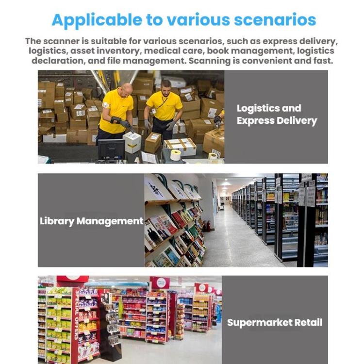 Long-range Wireless QR Code Barcode Scanner With Base, Specification: 2.4G + Bluetooth - Barcode Scanner by buy2fix | Online Shopping UK | buy2fix