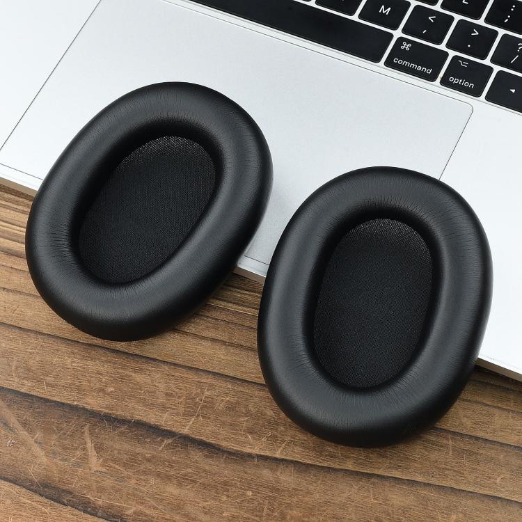 For Sony WH-1000XM6 Headphone 1pair Replacement Protein Ear Pads Soft Foam Ear Cushions(Black) - Earmuff & Pad by buy2fix | Online Shopping UK | buy2fix