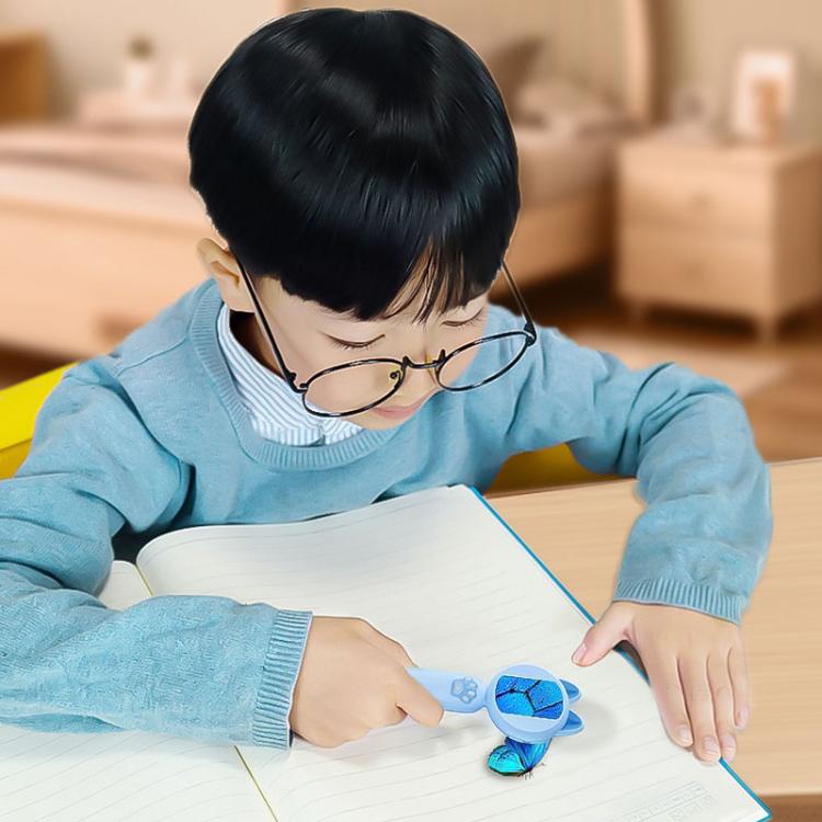 HM020B 4X HD Handheld Children Electronic Magnifier With Screen 2MP Digital Microscope(Blue) - Digital Microscope by buy2fix | Online Shopping UK | buy2fix