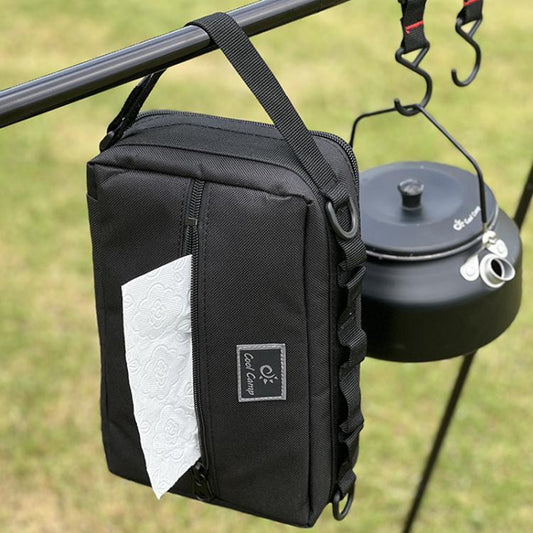 COOL CAMP CF-3303 Car Tissue Hanging Bag Outdoor Camping Tool Tableware Storage Bag(Black) - Stowing Tidying by COOL CAMP | Online Shopping UK | buy2fix