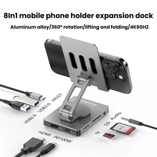 Blueendless ST803 Phone Rotating Stand Docking Station, Spec: 8 In 1 - Desktop Holder by Blueendless | Online Shopping UK | buy2fix