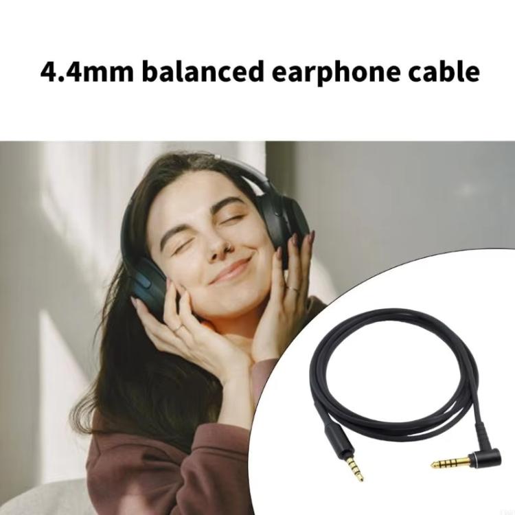 4.4mm Balanced Headphone Cable for Sony WH-1000XM2 / WH-1000XM3 / WH-1000XM4 / WH-CH710N / WH-H900N, Length: 1.5m(Black) - Headset Accessories by buy2fix | Online Shopping UK | buy2fix