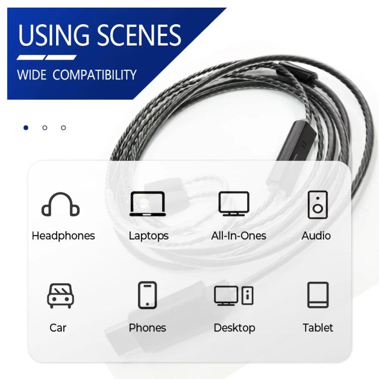 Standard 1.2m Type-C To MMCX Interface Headphone Plug Cable For Shure SE215 / SE315 / SE425 / SE535 / SE846 - Headset Accessories by buy2fix | Online Shopping UK | buy2fix