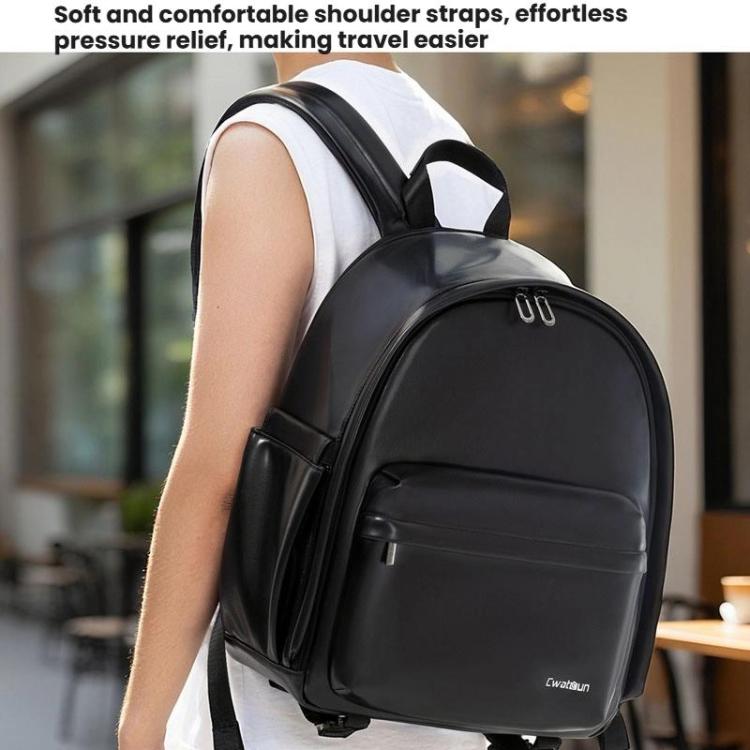 Cwatcun D125 Medium Shoulder Camera Bag Waterproof Casual Photography Backpack(Black) - Backpack by Cwatcun | Online Shopping UK | buy2fix