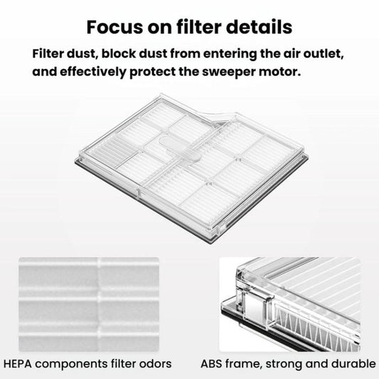 For Roborock G30 / Saros 10 Robot Vacuums Filter Replacement Accessories(White) - For Roborock Accessories by buy2fix | Online Shopping UK | buy2fix
