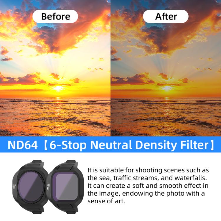 For DJI Mini 5 Pro Drone Magnetic Lens Filters ND8/PL+ND16/PL+ND32/PL+ND64/PL+UV+CPL - Lens Filter by buy2fix | Online Shopping UK | buy2fix