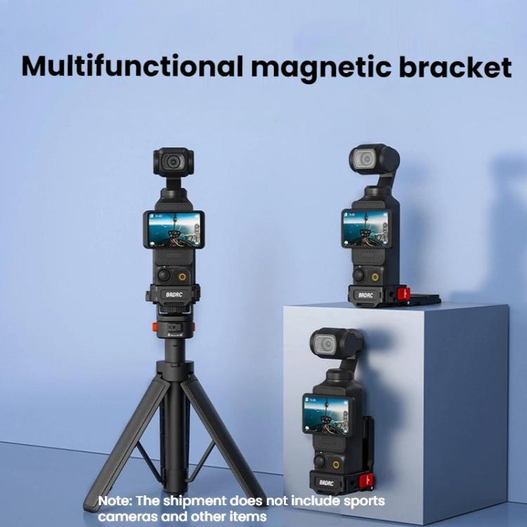 For DJI OSMO POCKET 3 BRDRC Magnetic Mount Expandable Back Clip Adapter(Black) - Mount & Holder by BRDRC | Online Shopping UK | buy2fix