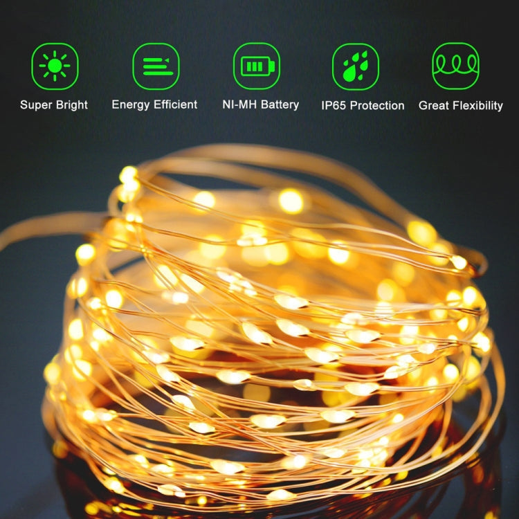 22m 200 LEDs Solar Powered Home Garden Copper Wire String Fairy Light Outdoor Christmas Party Decor Strip Lamp with 8 Modes(White Light) by buy2fix
