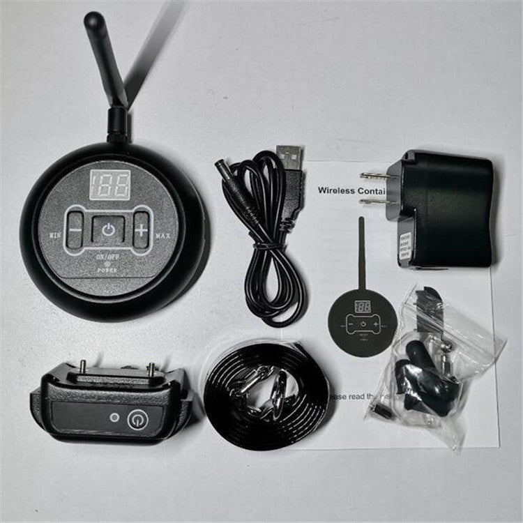 Electronic Fence Wireless Pet Training Device Bark Stop, Plug Type:US Plug(With 1 Collar) by buy2fix