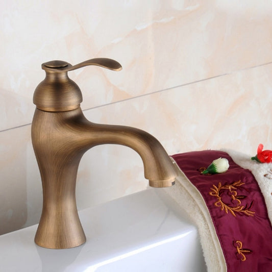 YP-5335 Antique Copper Single-Hole Under-Counter Basin Hot & Cold Water Faucet by buy2fix