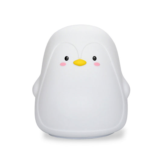 Penguin Silicone Pat Night Light Children Bedside Atmosphere Lamp(White) by buy2fix