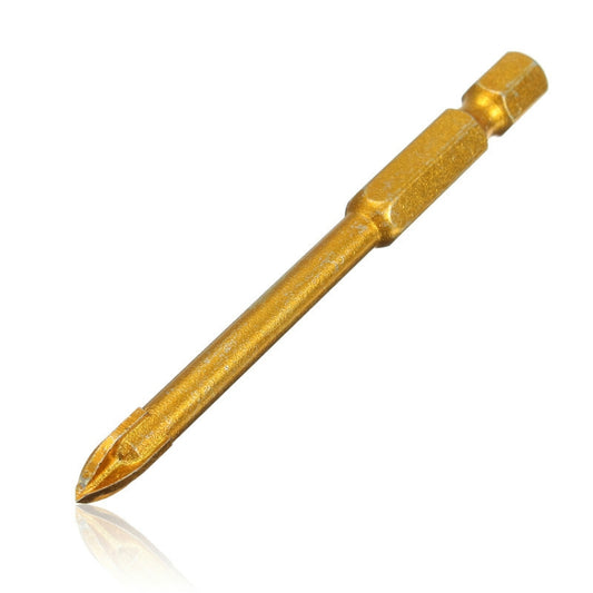 Multi-purpose Alloy Cross Hex Shank Drill Ceramic Glass Hole Opener, Size:6MM by buy2fix