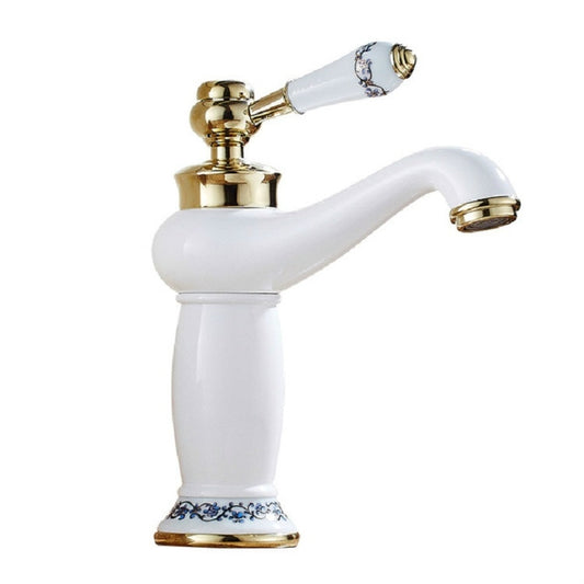 Copper Antique Hot Cold Double Blue White Porcelain Faucet by buy2fix