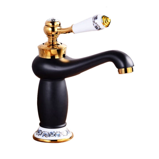 Copper Antique Hot Cold Double Blue White Porcelain Faucet by buy2fix