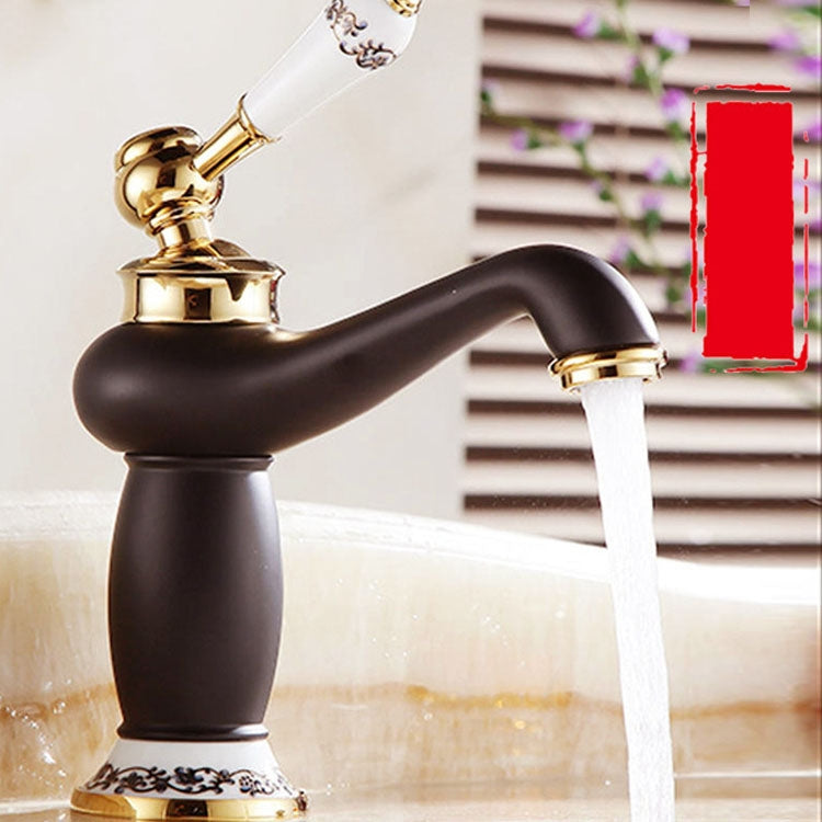 Copper Antique Hot Cold Double Blue White Porcelain Faucet by buy2fix