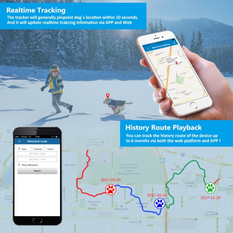 TK-909 GPS / GPRS / GSM Pet Locator Pet Collar Real-time Tracking Device by buy2fix