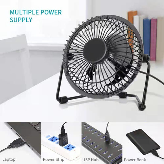 Desktop Mini USB Electric Fan (Dark Blue) by buy2fix